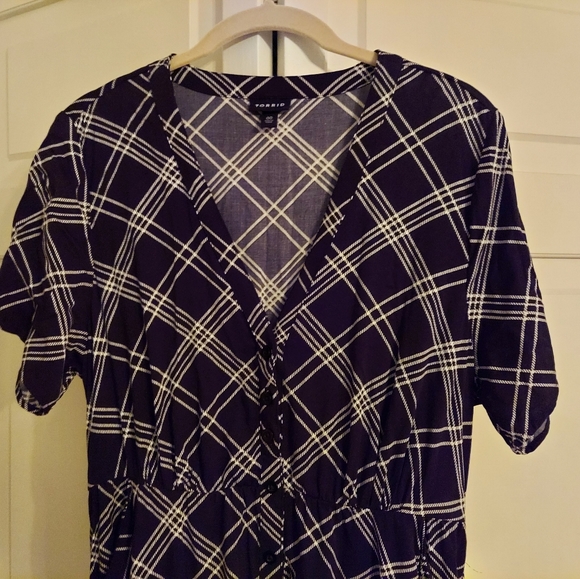 Torrid Button Handkerchief Hem Dress - Picture 2 of 3